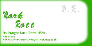 mark rott business card
